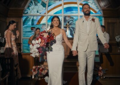 Erica & Brett during their ceremony