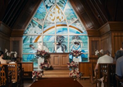 Chapel interior during the ceremony