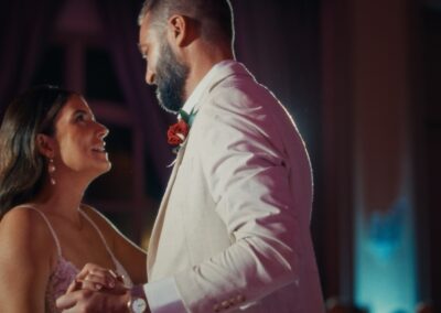 Erica & Brett sharing their first dance